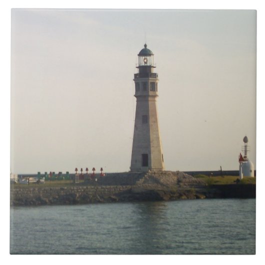 De vuurtoren bij Erie Basin Marina Tegeltje (Voorkant)