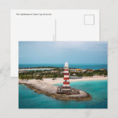 De vuurtoren bij Ocean Cay, Bahamas Briefkaart (Voorkant / Achterkant)