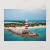 De vuurtoren bij Ocean Cay, Bahamas Briefkaart (Voorkant)