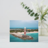De vuurtoren bij Ocean Cay, Bahamas Briefkaart (Staand voorkant)