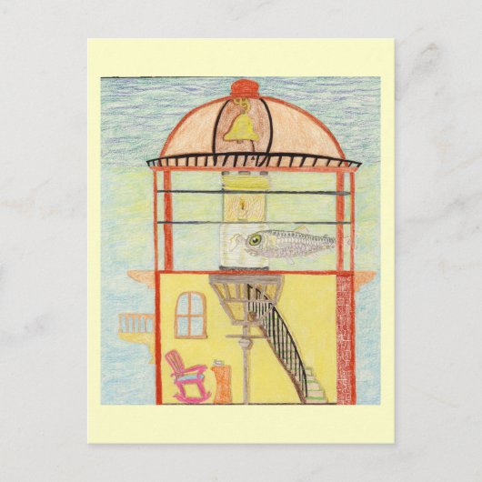 De vuurtoren briefkaart (Voorkant)