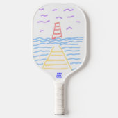 De vuurtoren en de pier pickleball paddle (Voorkant)