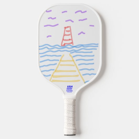 De vuurtoren en de pier pickleball paddle (Voorkant)