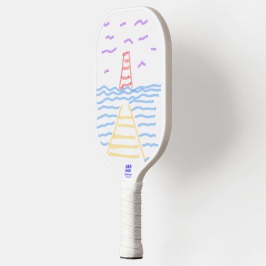 De vuurtoren en de pier pickleball paddle (Links)