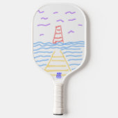 De vuurtoren en de pier pickleball paddle (Achterkant)