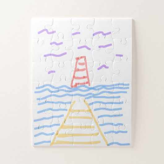 De vuurtoren en de Pier Puzzel (Verticaal)