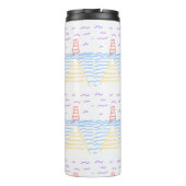 De vuurtoren en de Pier Thermal Tumbler Thermosbeker (Achterkant)