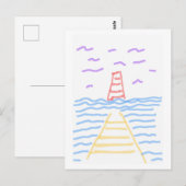 De vuurtoren en het Pier Briefkaart (Voorkant / Achterkant)