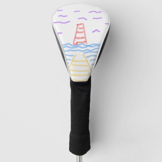 De vuurtoren en het Pier Golf Head Hoesje Golfheadcover (Voorkant)