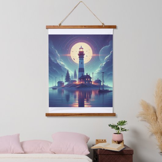 De vuurtoren hangend wandkleed (Slaapkamer)