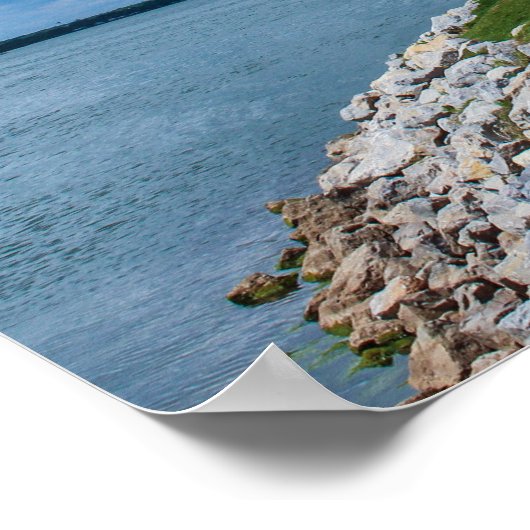 De vuurtoren in het meer van Hefner, Oklahoma City Poster (Hoek)