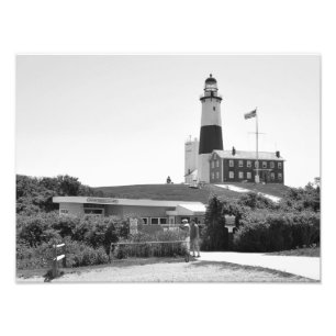 De vuurtoren in Montauk, NY Foto Afdruk