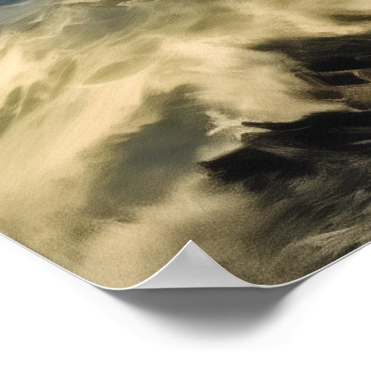 De vuurtoren in Storm Fine Art Poster (Hoek)