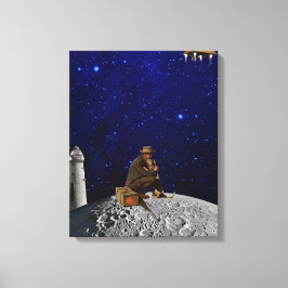 De vuurtoren keerde terug naar huis canvas afdruk