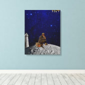 De vuurtoren keerde terug naar huis canvas afdruk (Insitu (Houten vloer))