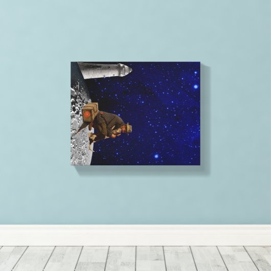 De vuurtoren keerde terug naar huis canvas afdruk (Insitu (Houten vloer))