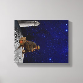 De vuurtoren keerde terug naar huis canvas afdruk