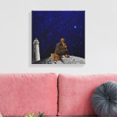 De vuurtoren keerde terug naar huis canvas afdruk (Insitu (Woonkamer))