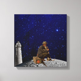 De vuurtoren keerde terug naar huis canvas afdruk