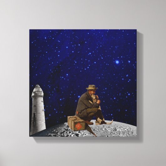 De vuurtoren keerde terug naar huis canvas afdruk (Voorkant)