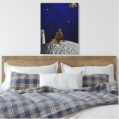 De vuurtoren keerde terug naar huis canvas afdruk (Insitu (Slaapkamer))