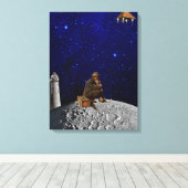 De vuurtoren keerde terug naar huis canvas afdruk (Insitu (Houten vloer))