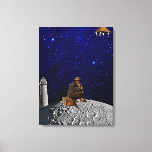 De vuurtoren keerde terug naar huis canvas afdruk