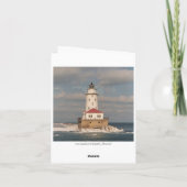 De Vuurtoren Notecards van Michigan van het meer Kaart (Achterkant)