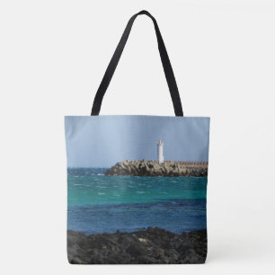 De vuurtoren op een tote bag