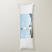 De vuurtoren op het plein - lichaamskussen (Achterkant (Verticaal))