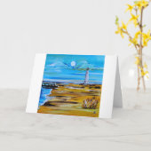 De vuurtoren op het strand Schilderij van Alfred F Kaart (Gele Bloem)