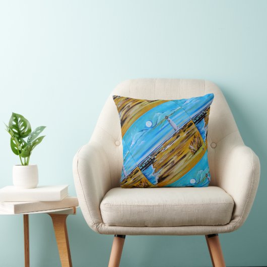 De Vuurtoren op het Strand Schilderij van Alfred F Kussen (Stoel)