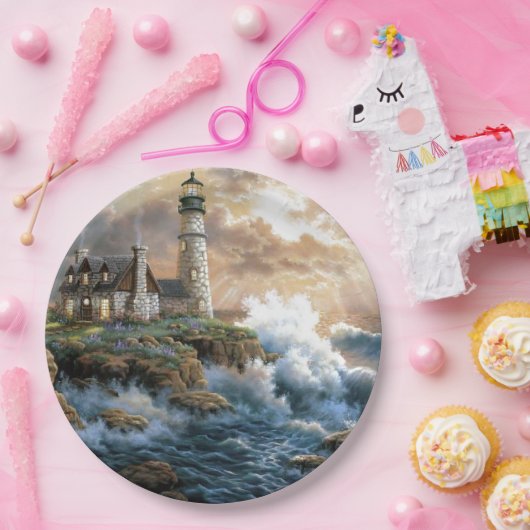 De vuurtoren papieren bordje (Feest)