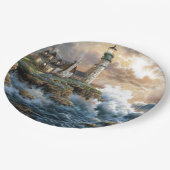 De vuurtoren papieren bordje (Gekanteld)