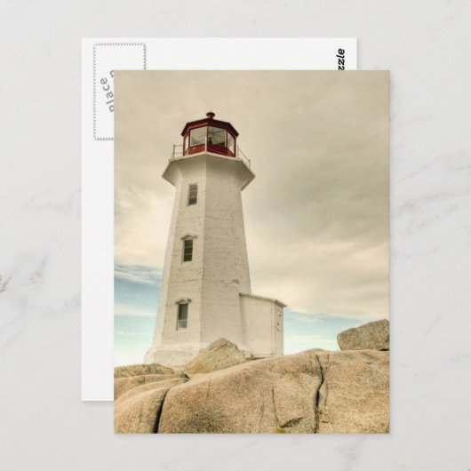 De vuurtoren, Peggy's Cove, Nova Scotia. Briefkaart (Voorkant / Achterkant)
