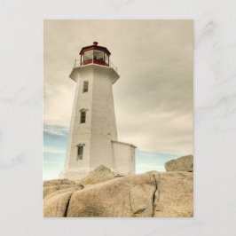 De vuurtoren, Peggy's Cove, Nova Scotia. Briefkaart