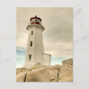 De vuurtoren, Peggy's Cove, Nova Scotia. Briefkaart
