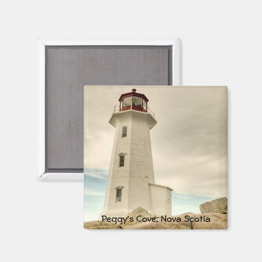 De vuurtoren, Peggy's Cove, Nova Scotia. Magneet (Voorkant / Achterkant)