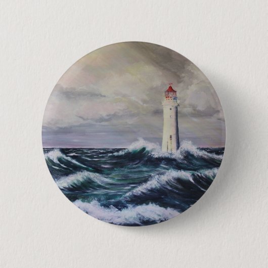 De vuurtoren ronde button 5,7 cm (Voorkant)