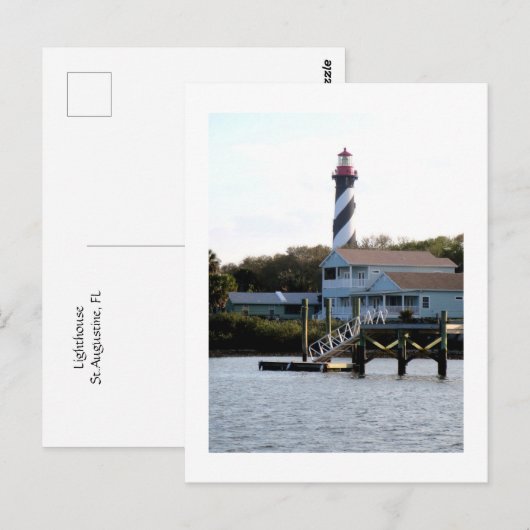 De vuurtoren, St. Augustine Briefkaart (Voorkant / Achterkant)