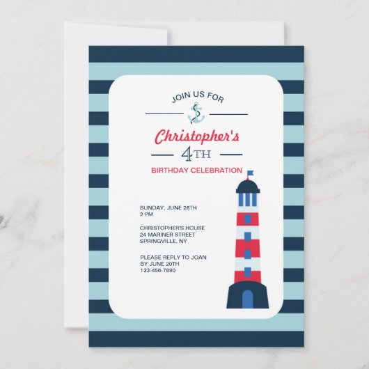 De Vuurtoren Uitnodiging (Voorkant)