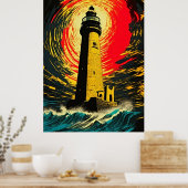 De vuurtoren van Alexandrië: een ruimte-tijd reali Poster (Keuken)