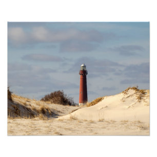 De Vuurtoren van Barnegat Foto Afdruk