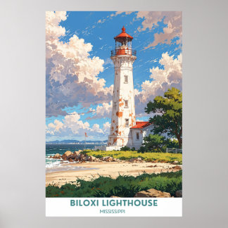 De vuurtoren van Biloxi, Mississippi Poster