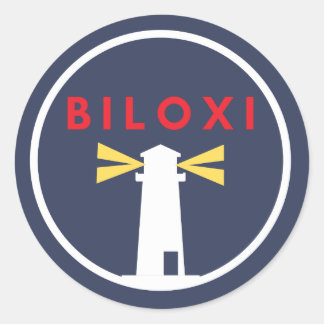 De vuurtoren van Biloxi Ronde Sticker