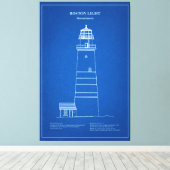 De vuurtoren van Boston - Massachusetts - AD Canvas Afdruk (Insitu (Houten vloer))