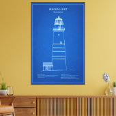 De vuurtoren van Boston - Massachusetts - AD Canvas Afdruk (Insitu (Woonkamer))