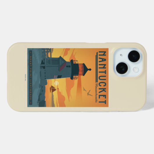 De vuurtoren van Brant Point | Nantucket MA Case-Mate iPhone Case (Achterkant (horizontaal))