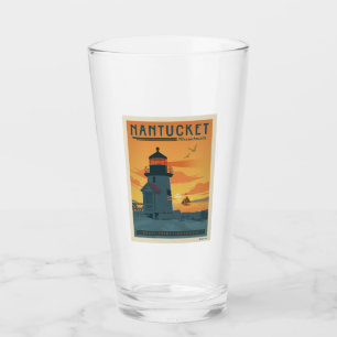De vuurtoren van Brant Point   Nantucket MA Glas