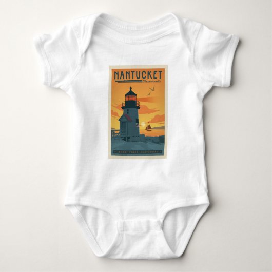 De vuurtoren van Brant Point | Nantucket MA Romper (Voorkant)